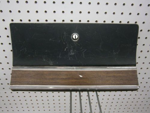 1966 ford ltd glove box door black with woodgrain trim