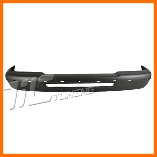 1993-1997 ford ranger front bumper face bar black primed w impact strip hole