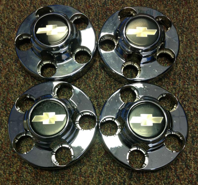 Set 4 1989-1999 chevy silverado 1500 factory oem chrome wheel center cap # 46254