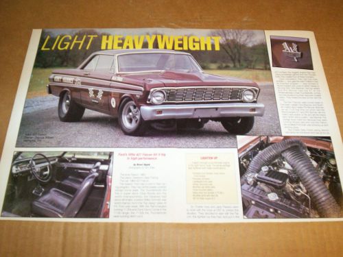 1965 ford romy hammes 427 a/fx falcon magazine article