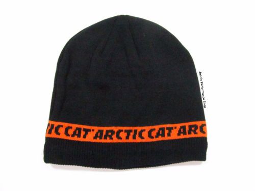 2017 arctic cat men&#039;s orange &amp; black beanie hat 5273-074