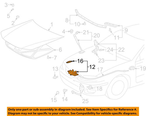 Toyota oem 99-03 camry hood-lock latch 5351006020