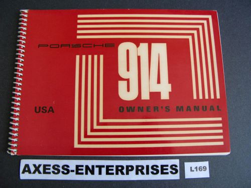 70 - 1970 porsche 914 owners operators manual drivers book users guide # l169