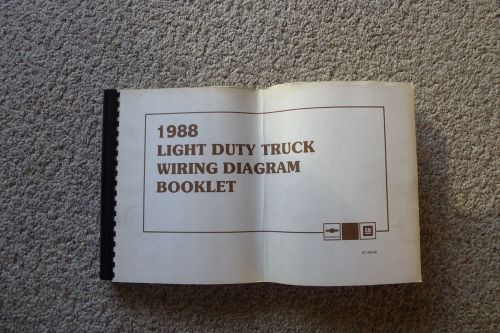 1988 gm light duty truck factory oem wiring diagram manual