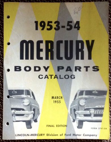 1953-54 mercury body parts catalog