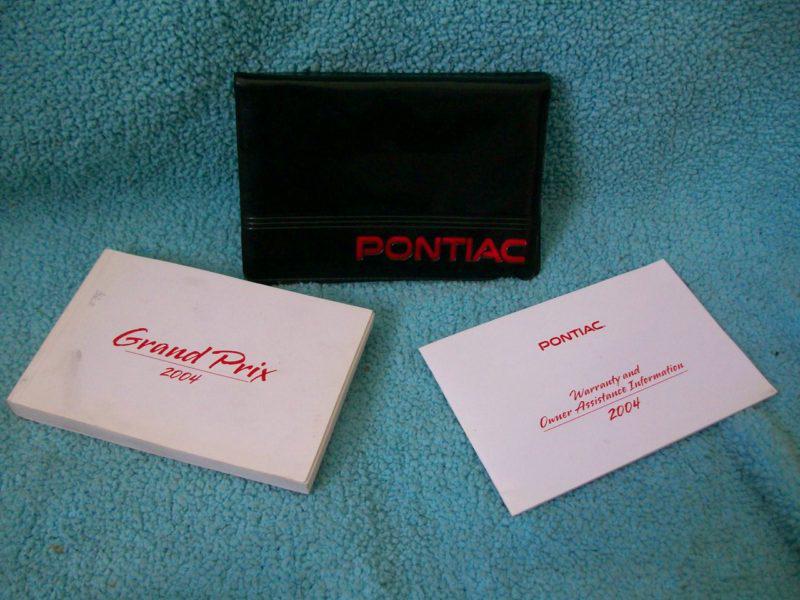 2004 pontiac grand prix owners manual set with case !!! free shipping!!!