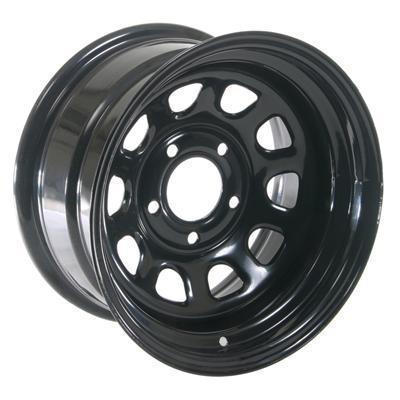 Summit racing 84 black steel d series wheels 15"x8" 5x5" bc set of 5