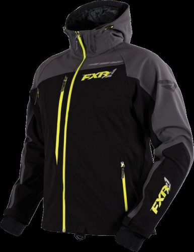 Fxr mission soft shell jacket 16030.70116 xl charcoal/ hi vis