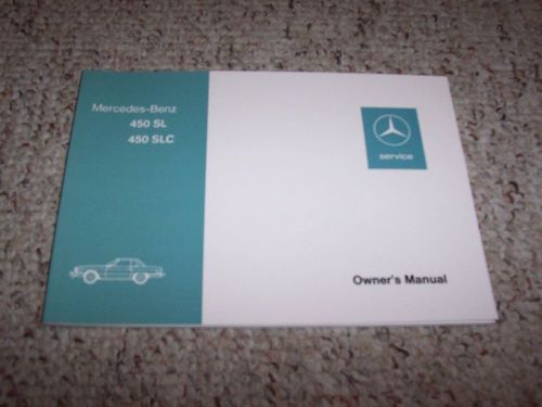 1976 mercedes benz 450sl 450slc 450 sl slc factory original owners manual book