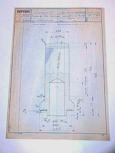 Ferrari tool blue print 6-3-1964 oem