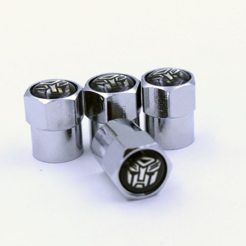 4 pcs transformers autobots chrome car tire valve stem caps