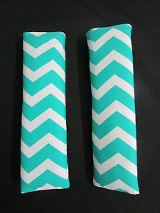 *peppermint green chevron*-adult seat belt covers *new*