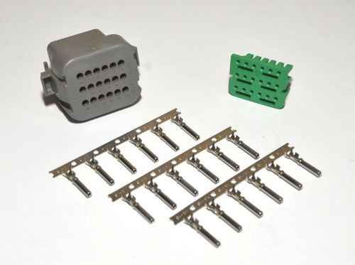 Deutsch dtv 18-pin female connector kit, 14-16 awg stamp pins from usa