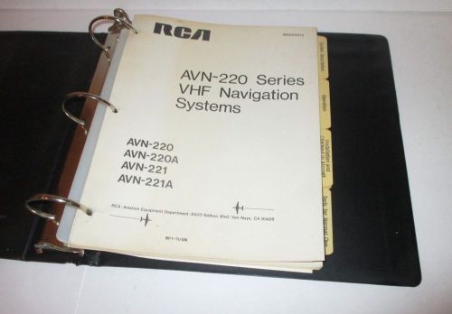 Rca avn-220 220a 221 221a vhf navigation manual maintenance operation install