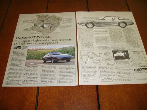 1985 mazda rx7  ***original vintage ad*** bobcat pass