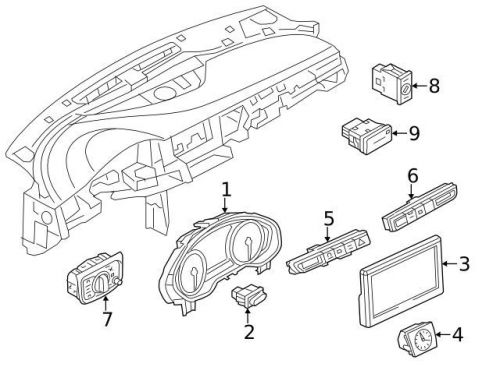 Genuine 2011-2015 audi display unit 4h0-919-604-h