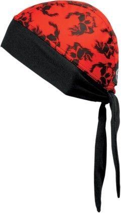 Schampa stretch headwrap  red skull