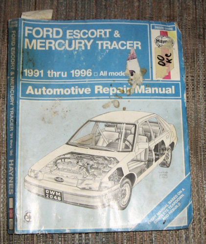 Haynes automotive repair manual ford escort and mercury tracer 1991-1996