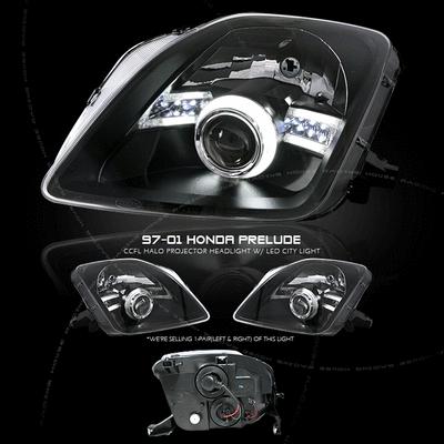 97-01 honda prelude ccfl halo projector headlight sh s