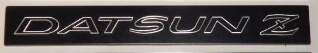 Billet datsun z logo dash emblem for 70-78 240z 260z 280z black silver  *blem*