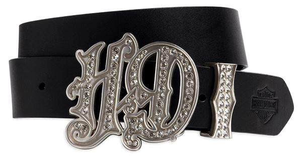  hd harley women's black leather belt   97766-11vw/022s small 28" , 71cm