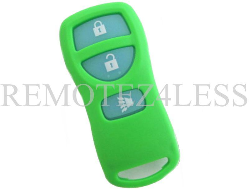 New green glow in the dark nissan infiniti keyless entry remote key fob clicker