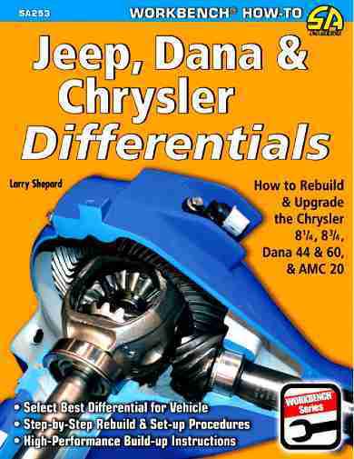 Jeep chrysler & dana differential rebuild manual 8 1/2 8 3/4 dana 44 & 66 amc 20