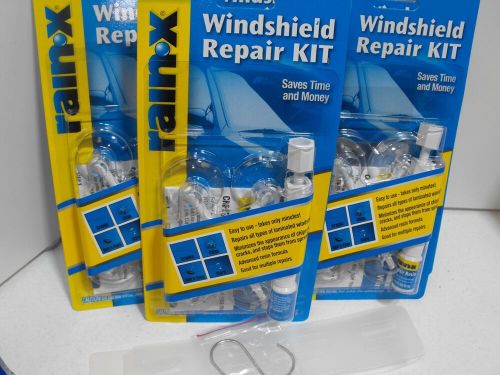 5 rain-x windshield repair kits 600001/01117 includes display hook