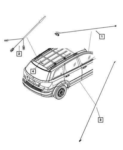 Genuine mopar satellite radio cable 68049340ab