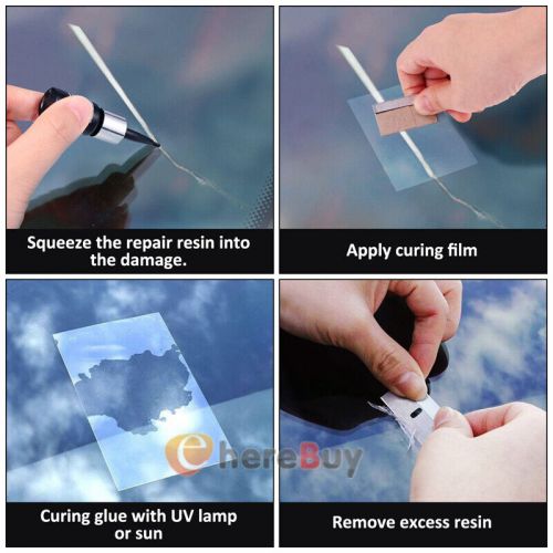 Automotive glass nano repair fluid car windshield resin crack tool kit car tool