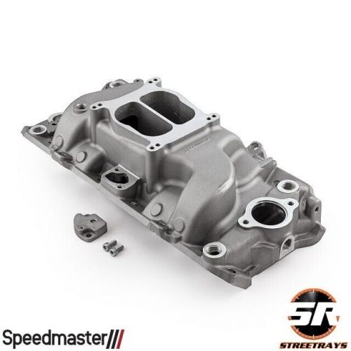 Speedmaster 1-147-016 oval port lowrise satin intake manifold for chevy bbc 454