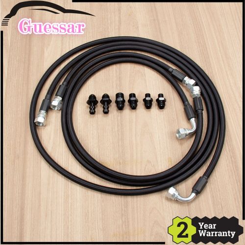 New fit 96-02 dodge ram cummins 5.9l 47re transmission cooler lines set hoses ss