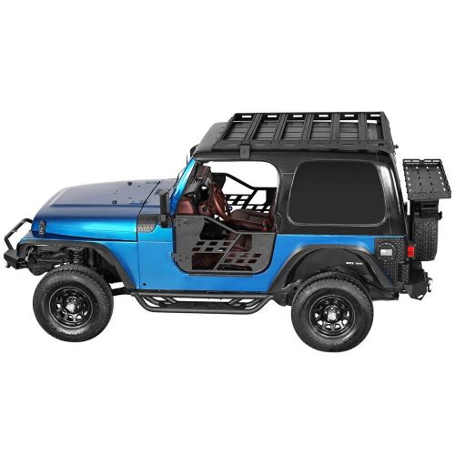 Fit 1997-2006 jeep wrangler tj full size roof rack cross bar roof rails steel