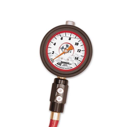 Longacre 52032 liquid filled 2½&#034; gid tire gauge 0-15 by ¼ lb dual bleed