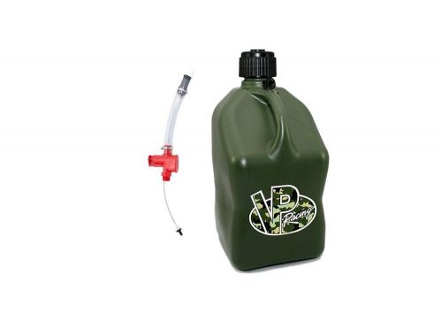 Vp racing camo square 5 gallon race fuel jug gas can + vp trigger hose