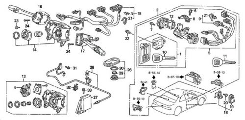 Genuine honda control unit keyless 72195-s30-a01