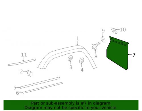 Genuine mercedes-benz mud guard 463-889-09-00-7c45