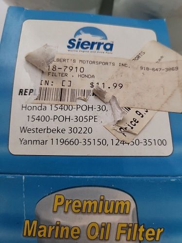 Sierra 18-7910 premium marine oil filter qty 2