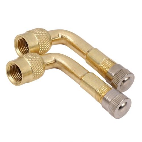 2 pcs  extension  tire brass 90 degree universal for truck car motorcycle v9s9