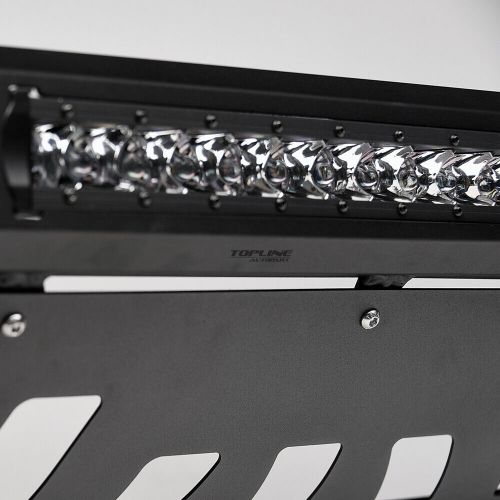 Topline for 2002-2009 trailblazer avt aluminum led bull bar guard - matte black