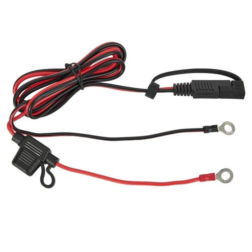 Extension cord with sae to ring terminal connector for motorcycle battery