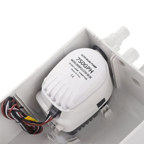 24v dc 12v/24v 750gph shower sump pump automatic switch bilge drain box multi