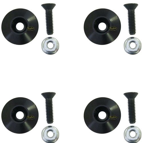 Black body 1in washers with flush head bolts recessed 1&#034; 4 pack