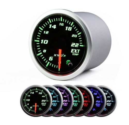 1x 2&#034; 52mm 7 color led car exhaust gas temp gauge pointer egt temperature meter