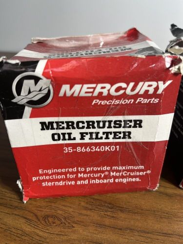 Mercury mercruiser oem engine oil filter 35-866340k01 v8, 4 cyl gm new pack of 2