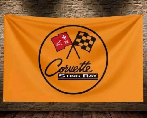 Corvette workshop/mancave advertising fan flag/banner