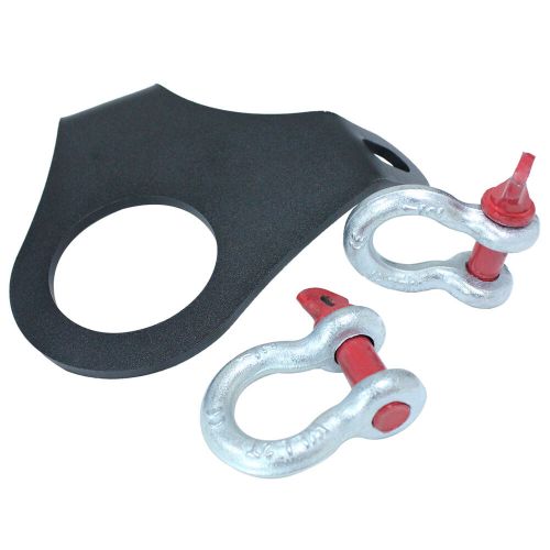 New 5th wheel connection safety chains plate with 1/2in shackles set