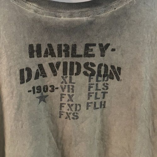 96402-17vm harley-davidson mens xl mc skull w/wing graphic allover charcoal tee