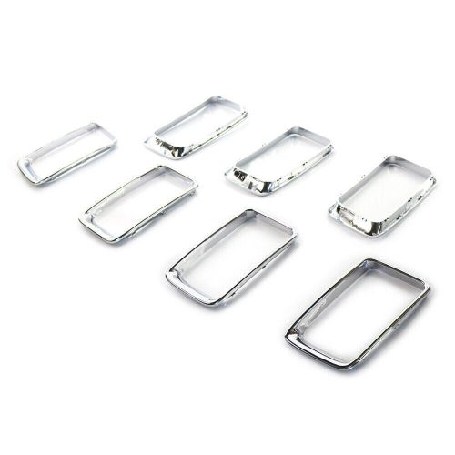 For jeep grand cherokee 14-16 chrome front grille grill insert ring trim cover