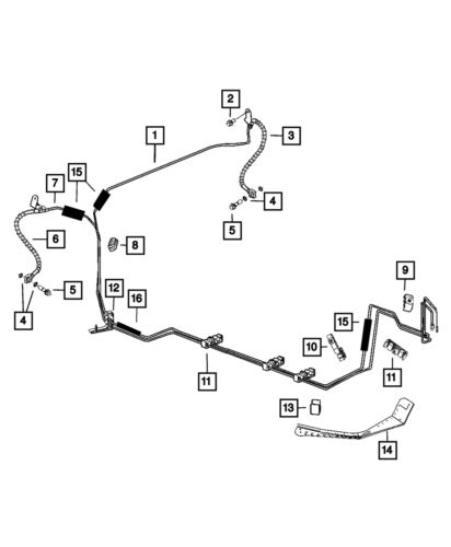 Genuine mopar brake hose right 04779354aj